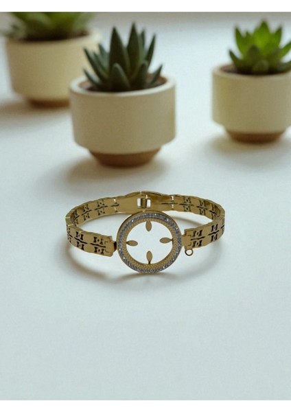 Çeyreklik Paslanmaz Çelik Bileklik CNS0054-2