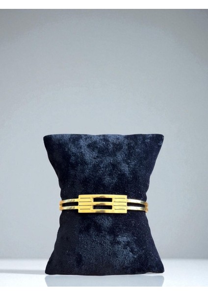 Çift Kaburga Paslanmaz Çelik Kelepçe Bilezik CNS0045-2