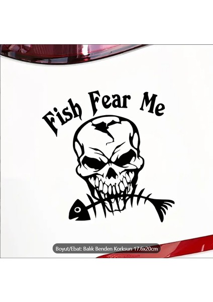 Kafatası + Balık Iskeleti + “fish Fear Me”sticker