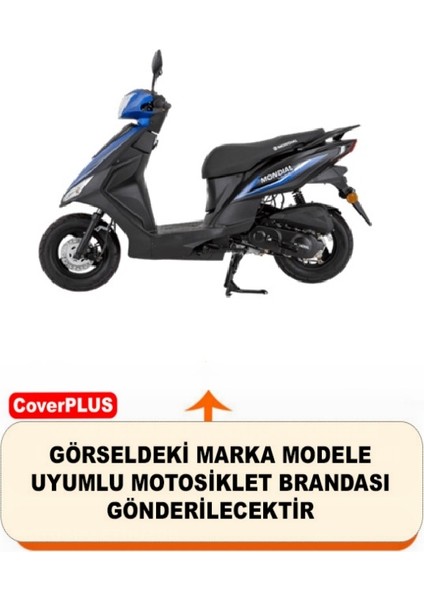 Mondial 50 Loyal Pro Arka Çanta Uyumlu Branda Siyah Kırmızı-Dikişli Reflektörlü Motosiket Brandası Motor Örtüsü Çadır Su Geçirmez Motosiklet Kılıfı Motor Brandası fiyatları