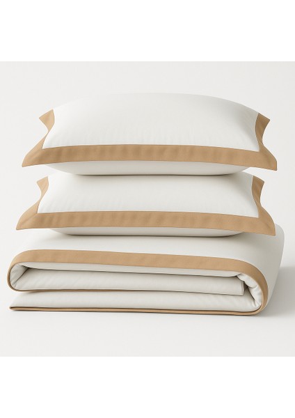 Sea Dıary Serisi Açık Kahverengi Pamuk Saten Çift Kişilik Nevresimtakımı fiyatları