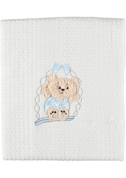 Sallanan Ayıcık Nakışlı Welsoft Battaniye