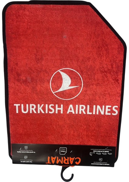 Universal Aırlınes Kırmızı Dekor Paspas Kaydırmaz Taban Yıkanablir