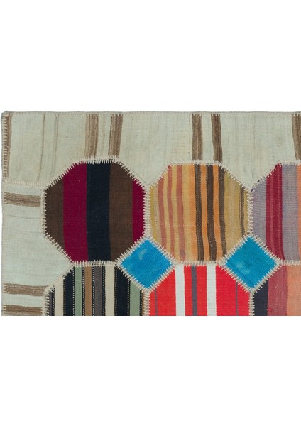 Teselya Mor Patchwork Yün Modern Desenli Yün Hav Toz Vermez Leke Tutmayan Salon Yolluk Mutfak El Dokuma Halı fırsatları