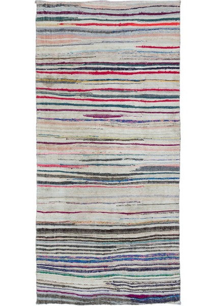 Girit Bej Çizgili Yün Modern Desenli Yün Hav Toz Vermez Leke Tutmayan Salon Yolluk Mutfak El Dokuma Halı