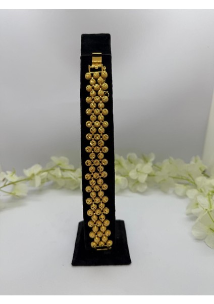 22 Ayar Altın Kaplama Vıp Tasarım Bileklik Lvd 549-1-2 fiyatları