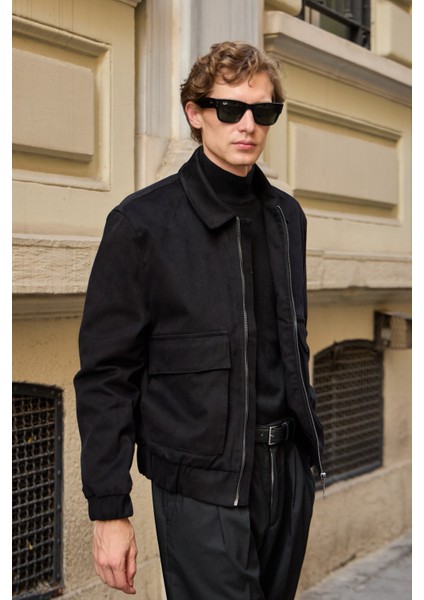 Erkek Pamuklu Mont Ceket Siyah fiyatları