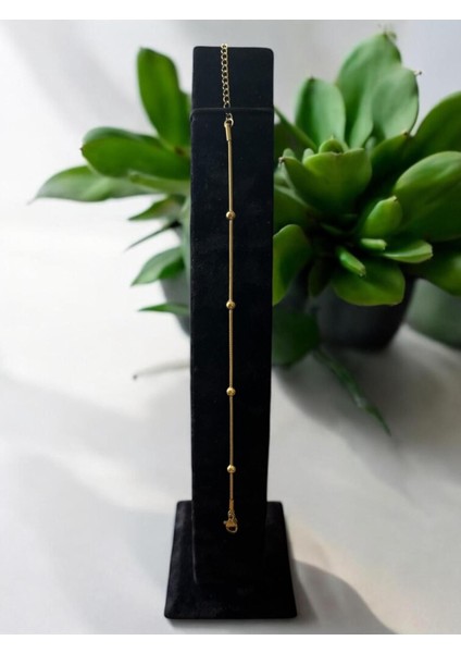 Minimal Boncuklu Çelik Bileklik CNS072-1