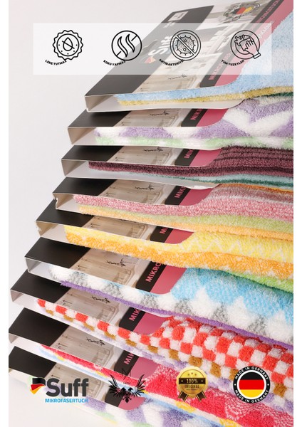 Manavgat Oto Market 9 Adet Mutfak Bezi Kurulama Bezi ve Tezgah Bezi (3'lü 32X32 X3)