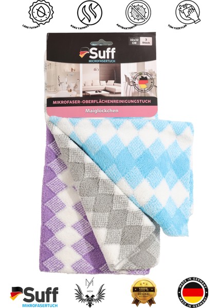 Manavgat Oto Market 9 Adet Mutfak Bezi Kurulama Bezi ve Tezgah Bezi (3'lü 32X32 X3)