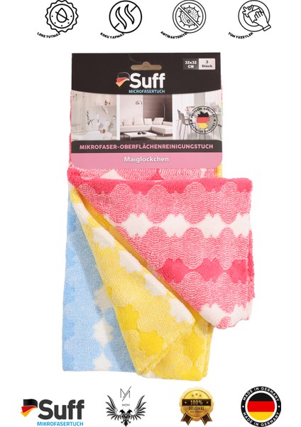 Manavgat Oto Market 9 Adet Mutfak Bezi Kurulama Bezi ve Tezgah Bezi (3'lü 32X32 X3)