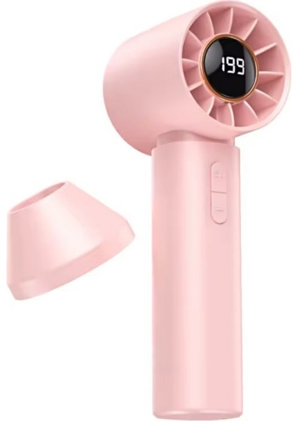 Taşınabililir Mini USB Şarjlı Turbo Dijital Ekranlı El Vantilatör Fan Soğutucu T12