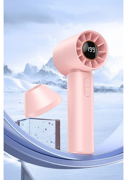 Taşınabililir Mini USB Şarjlı Turbo Dijital Ekranlı El Vantilatör Fan Soğutucu T12 fırsatları