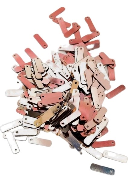 Açık Kırmızı 15 x 5 mm Dantel Oya Yazma Halhal Abiye Lazer Kesim Pul 200 Adet / 8 Gram modelleri