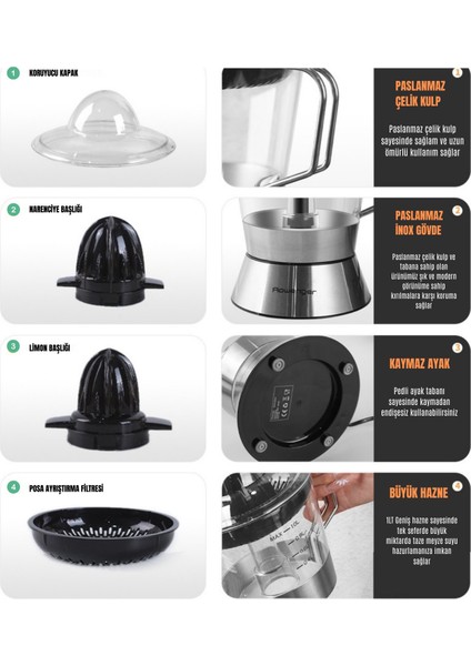 D-8028A Inox Narenciye Sıkacağı Meyve Sıkacağı Portakal Sıkacağı modelleri