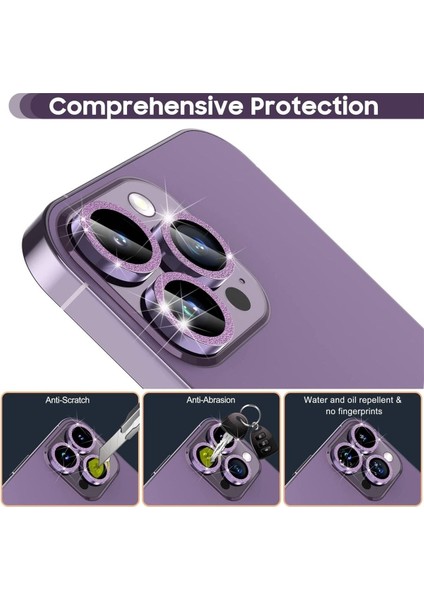 Iphone 14 Pro ve 14 Pro Max Uyumlu Işıldayan Simli Kamera Koruyucu fiyatları