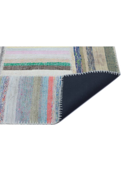 Atina Yeşil Eskitme Yün Modern Desenli Yün Hav Toz Vermez Leke Tutmayan Salon Yolluk Mutfak El Dokuma Halı fiyatları