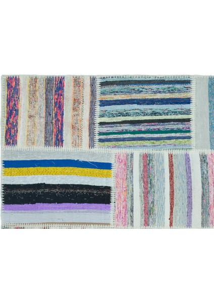 Girit Bej Çizgili Yün Modern Desenli Yün Hav Toz Vermez Leke Tutmayan Salon Yolluk Mutfak El Dokuma Halı fırsatları