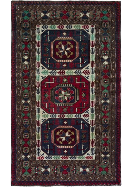 Iskece Kahverengi Eskitme Yün Modern Desenli Yün Hav Toz Vermez Leke Tutmayan Salon Yolluk Mutfak El Dokuma Halı