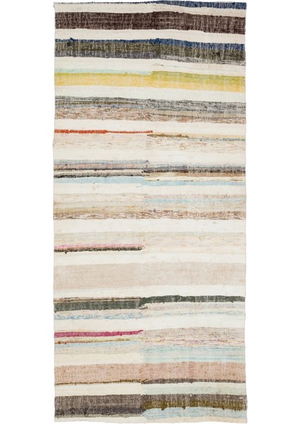 Iskece Bej Patchwork Yün Modern Desenli Yün Hav Toz Vermez Leke Tutmayan Salon Yolluk Mutfak El Dokuma Halı