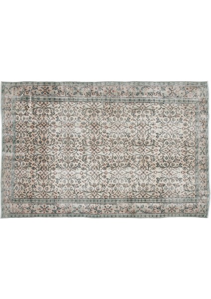 Bej Çerçeveli Yün Modern Desenli Yün Hav Toz Vermez Leke Tutmayan Salon Yolluk Mutfak El Dokuma Halı