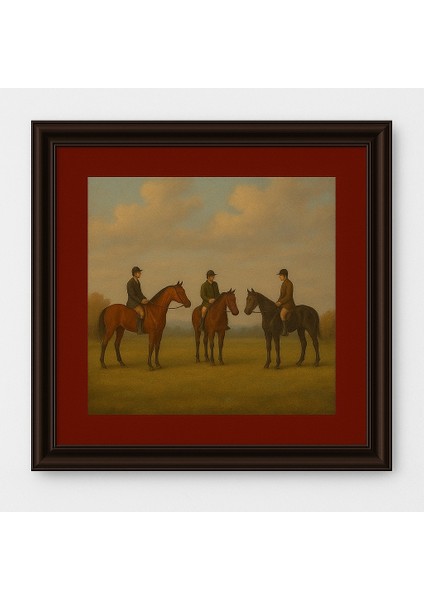 The Noble Run Serisi At/binici Çerçeveli Tablo