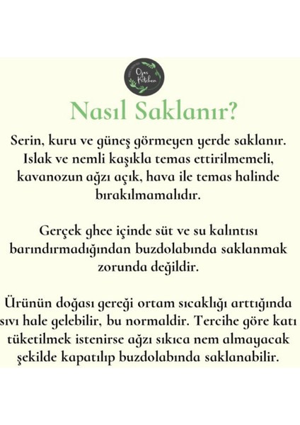 2 Li Sade Ghee Kimyonlu Ghee Sade Yağ 225 gr Laktozsuz Kazeinsiz Gdo Suz Saf Yağ