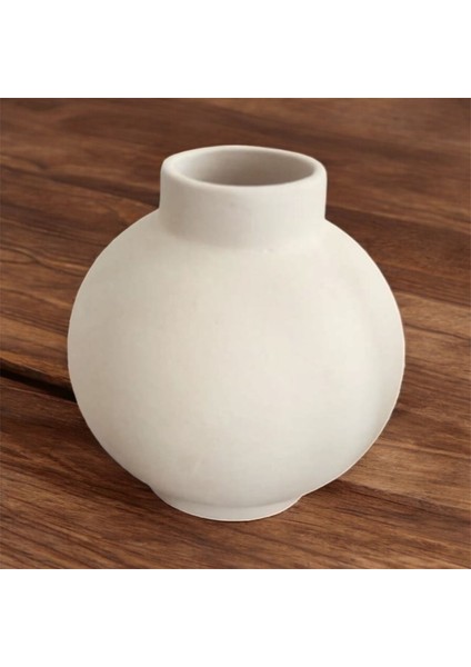 Ham Seramik Küre Vazo 15X14 cm