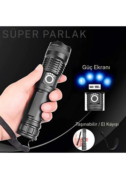 Süper Parlak ve Suya Dayanıklı Small Sun SM-771 El Feneri - 700 Metre Menzil fırsatları