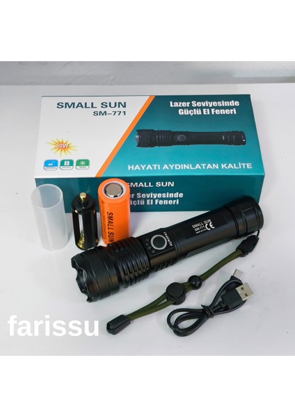 Süper Parlak ve Suya Dayanıklı Small Sun SM-771 El Feneri - 700 Metre Menzil