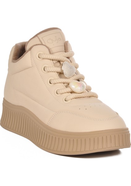 Bej Içi Polarlı Soğuğa Dayanıklı Kadın Sneaker 25K419-1 Z modelleri