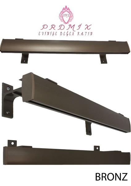 Tek Kanallı Dekoratif Perde Ray Kornişi Alüminyum Ayaklı fiyatları