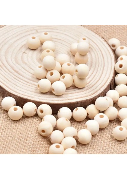 Ham Boncuk, Emzik Zinciri Ahşap Boncuk, Kuş Süsü Boncuk, Kolye, Bileklik Yapımı 6mm (50GR-750ADT)