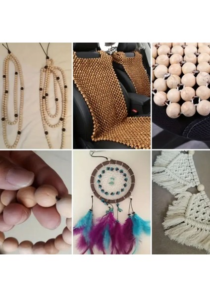 Ham Boncuk, Emzik Zinciri Ahşap Boncuk, Kuş Süsü Boncuk, Kolye, Bileklik Yapımı 6mm (50GR-750ADT) modelleri