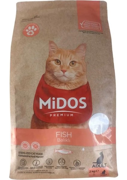 Balıklı 2 kg Kısırlaştırılmış Yetişkin Kedi Maması