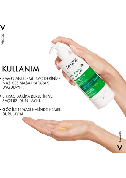 Dercos Anti-Dandruff Normal ve Yağlı Saçlar Için Kepeğe Karşı Etkili Bakım Şampuanı 390 ml X2 indirimleri