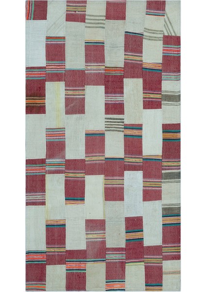 Teselya Bej Çizgili Yün Modern Desenli Yün Hav Toz Vermez Leke Tutmayan Salon Yolluk Mutfak El Dokuma Halı