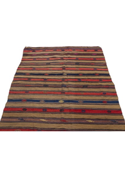 Teselya Bej Çizgili Yün Modern Desenli Yün Hav Toz Vermez Leke Tutmayan Salon Yolluk Mutfak El Dokuma Halı modelleri