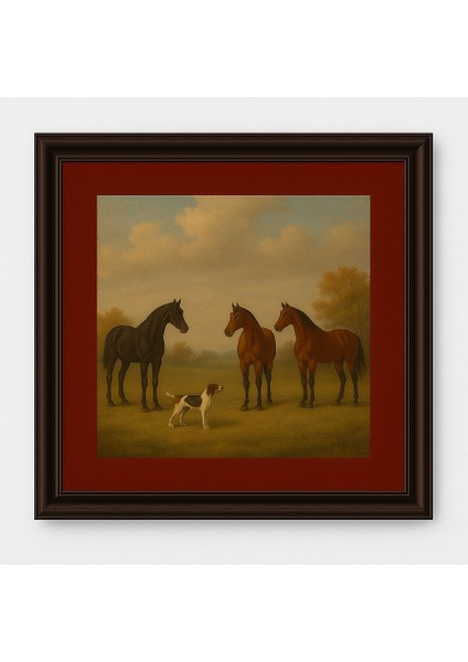 The Noble Run Serisi At/binici Çerçeveli Tablo