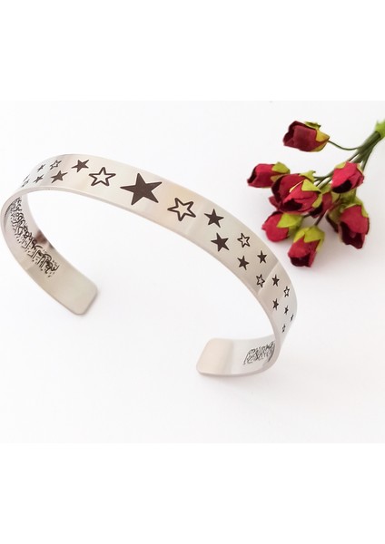 Içinde Ayetel Kürsi Yazılı Yıldız Motifli Paslanmaz Çelik Bileklik fırsatları