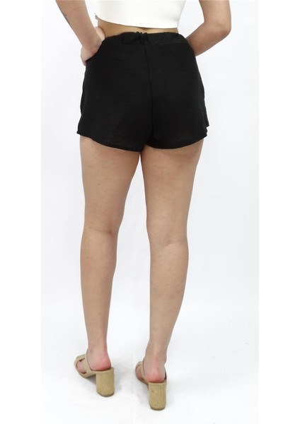 Kadın Düğmeli Müslin Kumaş Şort modelleri