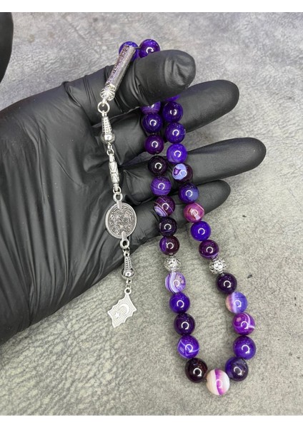 Mürdüm Akik Taşı Büyük Boy Üst Düzey Doğaltaş Tesbih