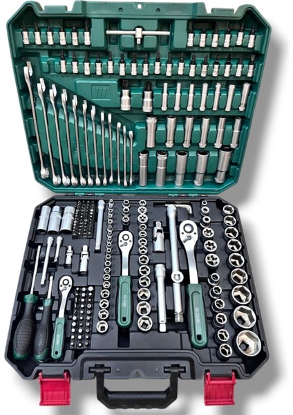 216 Parça Profesyonel Lokma ve El Aleti Takımı - 72 Diş Cırcır