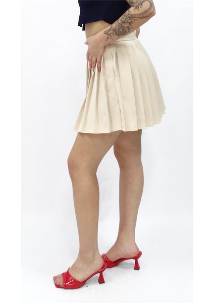 Kadın Nisan Piliseli Şortlu Etek fiyatları