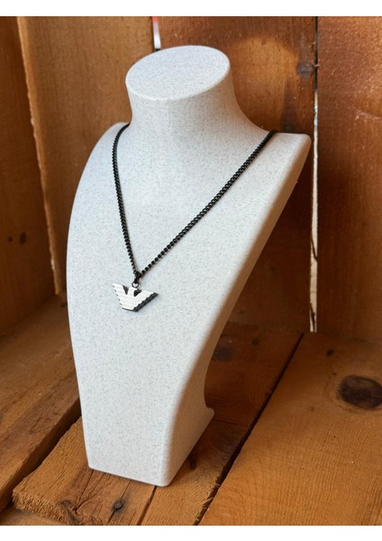 Mermer Desenli Kolye Büstü Takı Standı Organizer 20 cm 3D Baskı Dekoratif Takılık modelleri