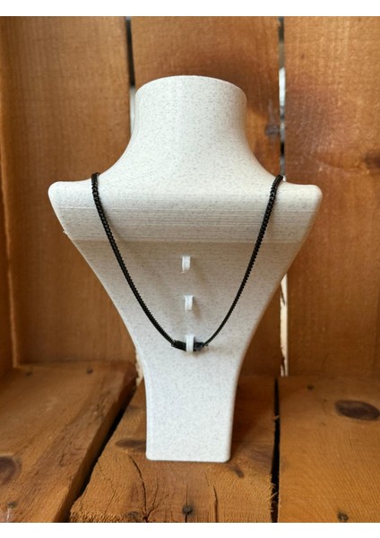 Mermer Desenli Kolye Büstü Takı Standı Organizer 20 cm 3D Baskı Dekoratif Takılık fırsatları