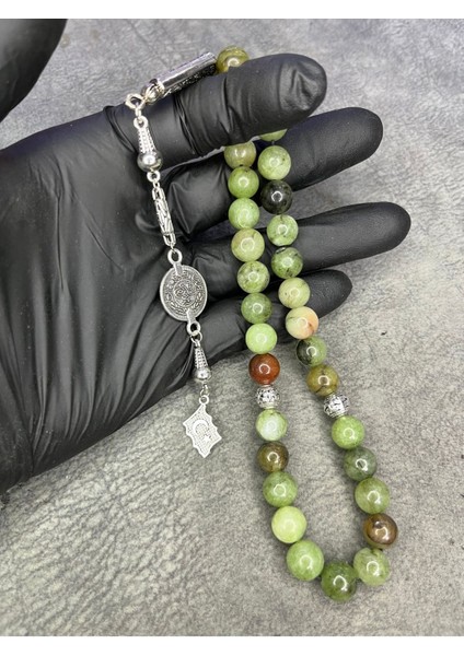 Yeşim Taşı Büyük Boy Üst Düzey Doğaltaş Tesbih