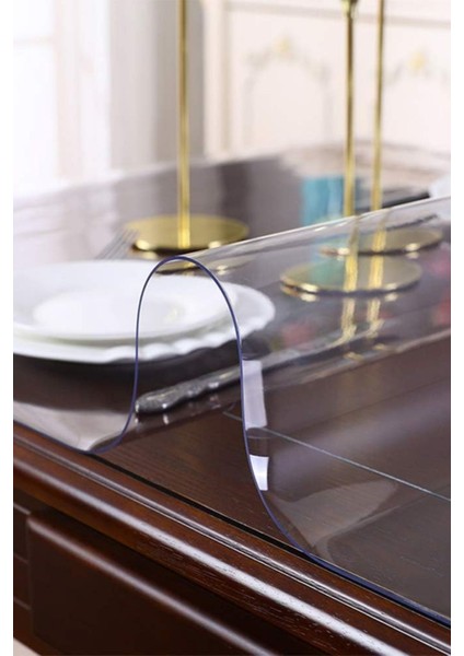 1.4 mm Net Kalınlık Şeffaf Kalın Pvc Masa Koruyucu Mika Masa Örtüsü fırsatları