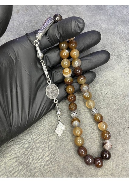 Akik Taşı Büyük Boy Üst Düzey Doğaltaş Tesbih