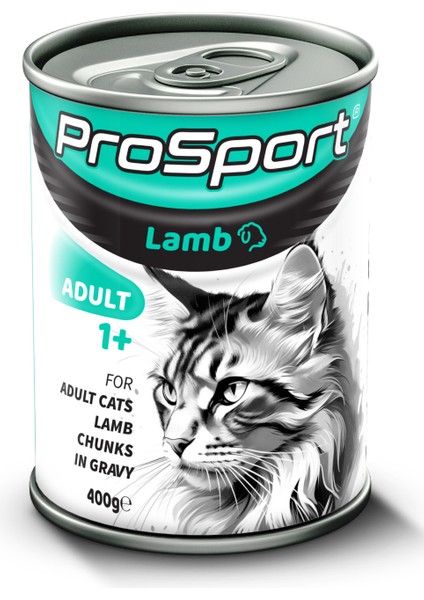 Prosport Chunk Kuzu Etli Yetişkin Kedi Konserve Mama 400GR